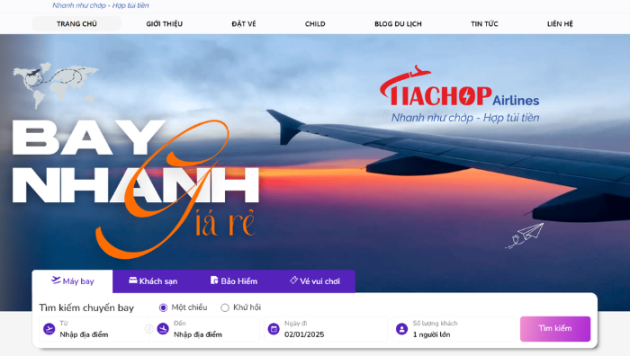 Tia chớp Airline: Đặt vé nhanh chóng, giá cả phải chăng